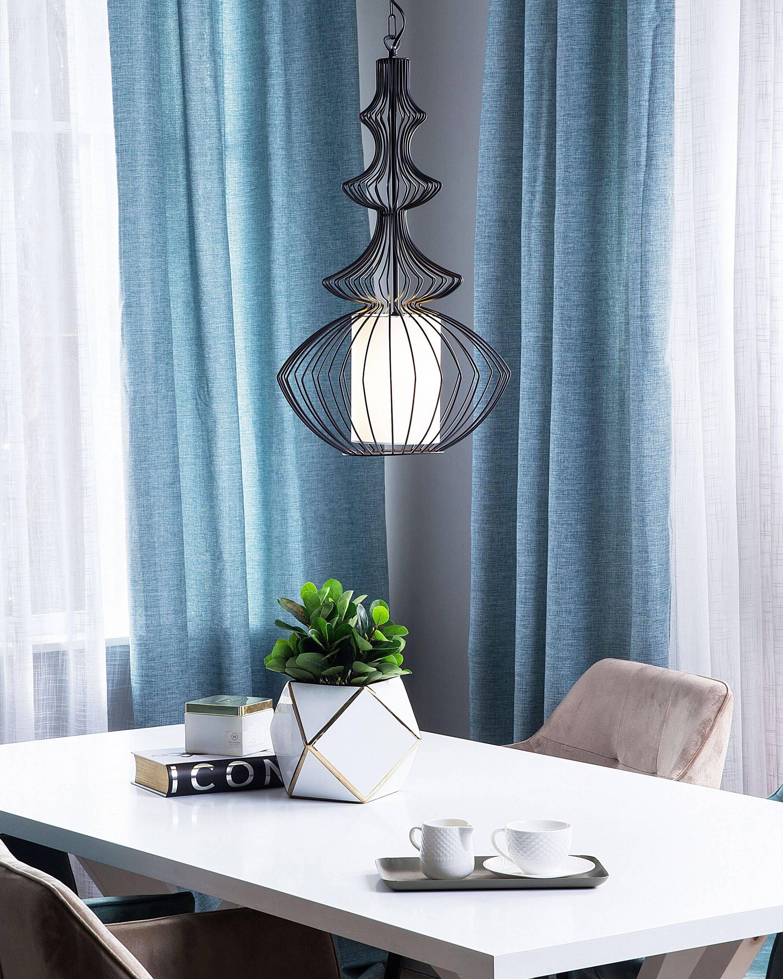 Beliani - Lampe suspension Métal Noir KOLVA - 40x40x110- Beliani - Image 1