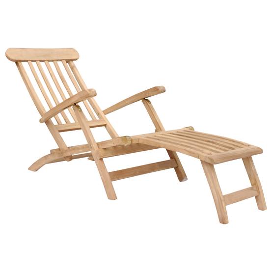 Happy Garden - Transat pliant 153cm en teck massif LOMBOK - HAPPY GARDEN - Imagen 3