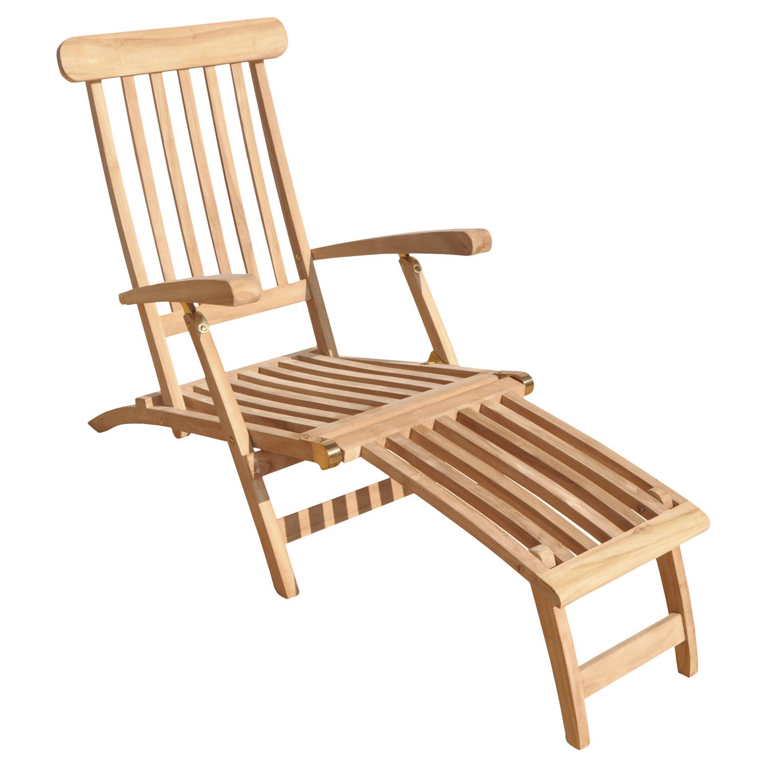 Happy Garden - Transat pliant 153cm en teck massif LOMBOK - HAPPY GARDEN - Imagen 1