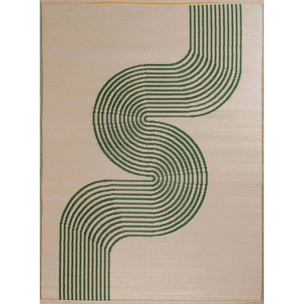 Jardindeco - Tapis extérieur en polypropylène Spargi 1743 vert 120 x 160 cm - Imagen 3