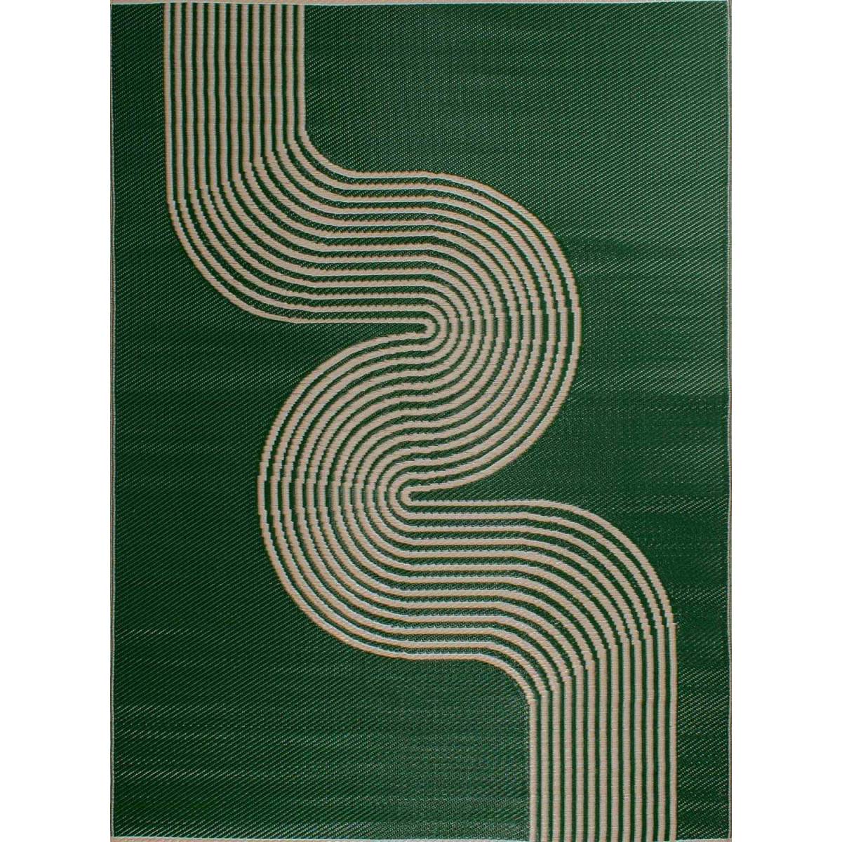Jardindeco - Tapis extérieur en polypropylène Spargi 1743 vert 120 x 160 cm - Imagen 1