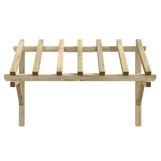 Auvent de porte, marquise d'entrée 200x100x100 cm Bois de pin solide - Meuble Pro - Image 3