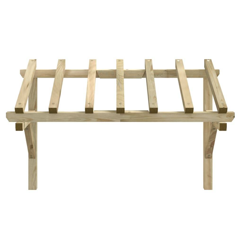 Auvent de porte, marquise d'entrée 200x100x100 cm Bois de pin solide - Meuble Pro - Image 3