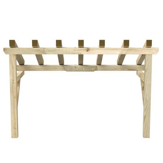 Auvent de porte, marquise d'entrée 200x100x100 cm Bois de pin solide - Meuble Pro - Image 5