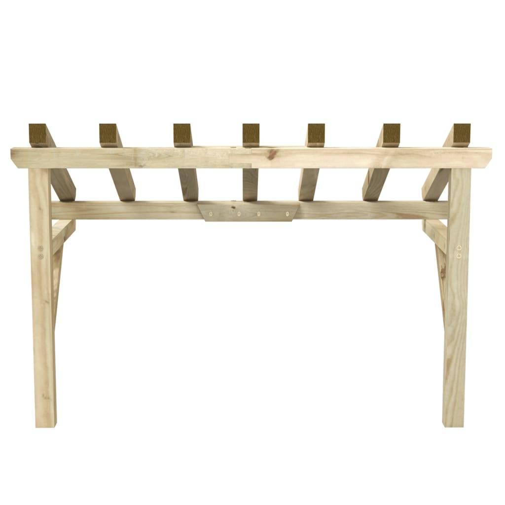 Auvent de porte, marquise d'entrée 200x100x100 cm Bois de pin solide - Meuble Pro - Image 5