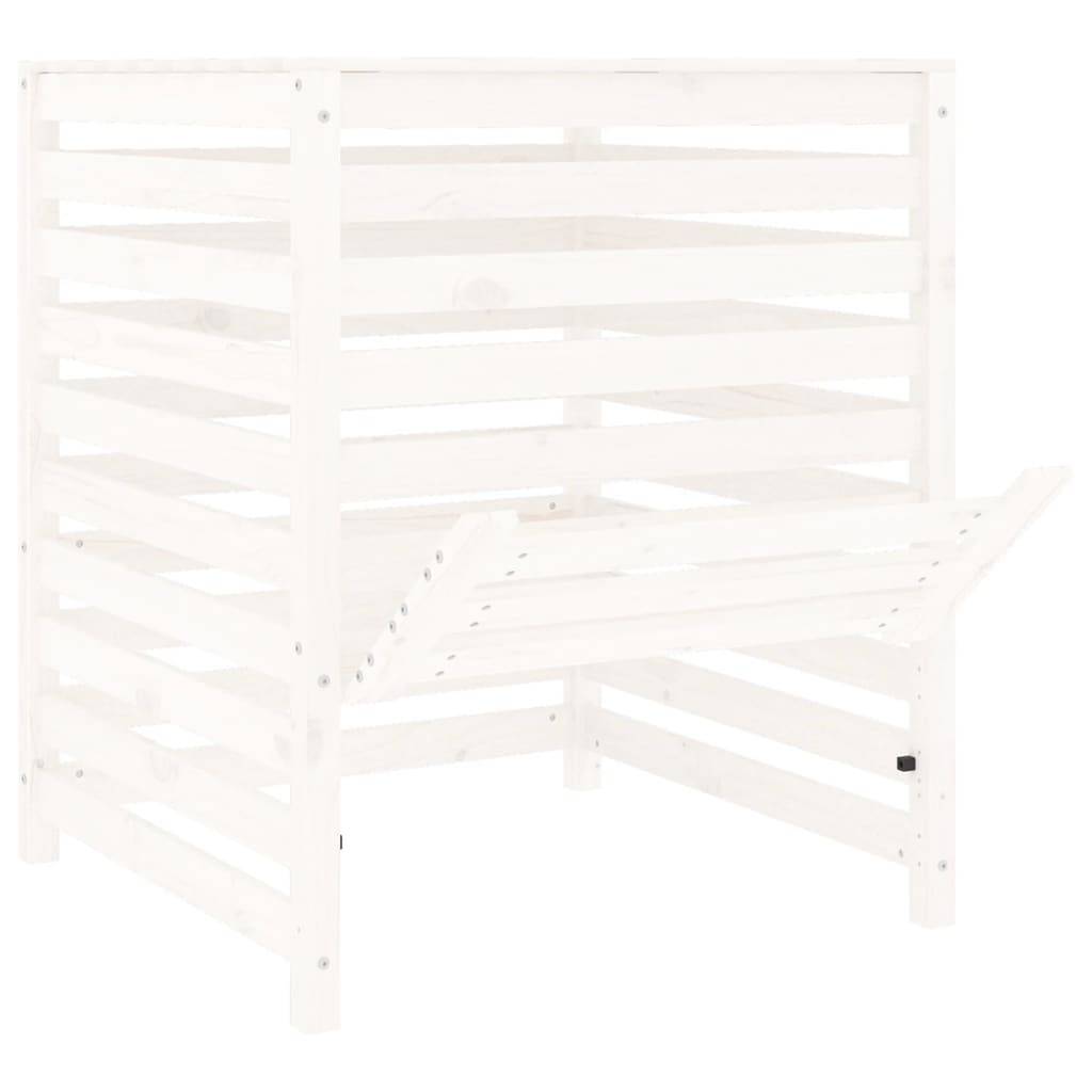 Vidaxl - Composteur Blanc 82,5x82,5x99,5 cm Bois massif de pin vidaXL 823816 - Image 7