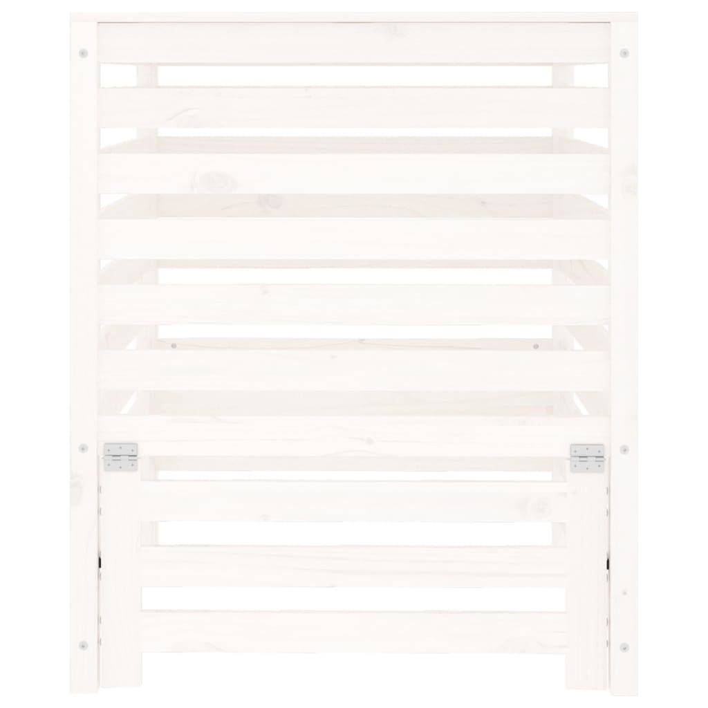 Vidaxl - Composteur Blanc 82,5x82,5x99,5 cm Bois massif de pin vidaXL 823816 - Image 9
