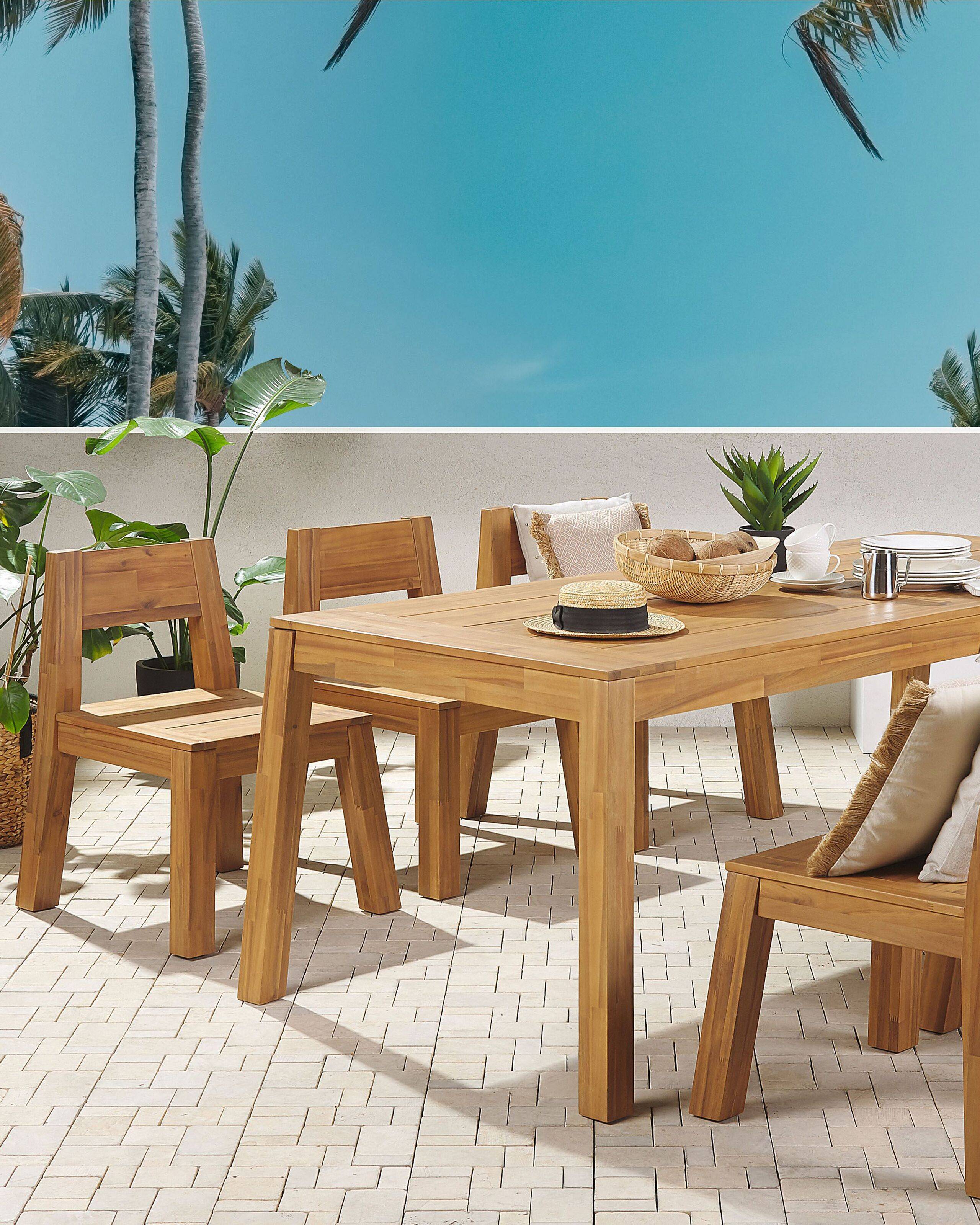 Beliani - Chaise de jardin Acacia Marron LIVORNO - Beliani - Imagen 1