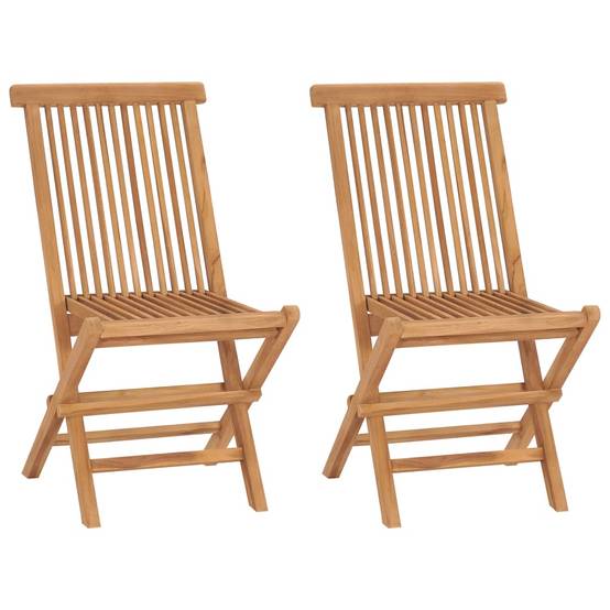 Maison Chic - Ensemble de 3 pcs table de jardin avec chaises - mobilier de jardin Bois de teck massif-JU2836 - Image 4