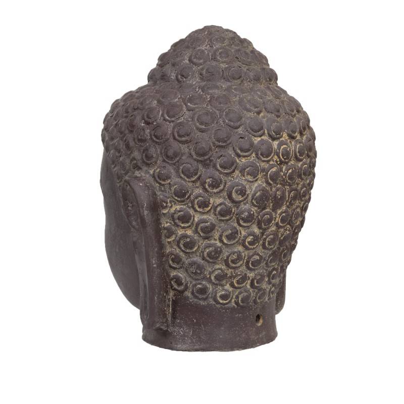 Jardinex - Statue jardin bouddha tête 50 cm - Gris anthracite 50 cm - Jardinex - Imagen 6