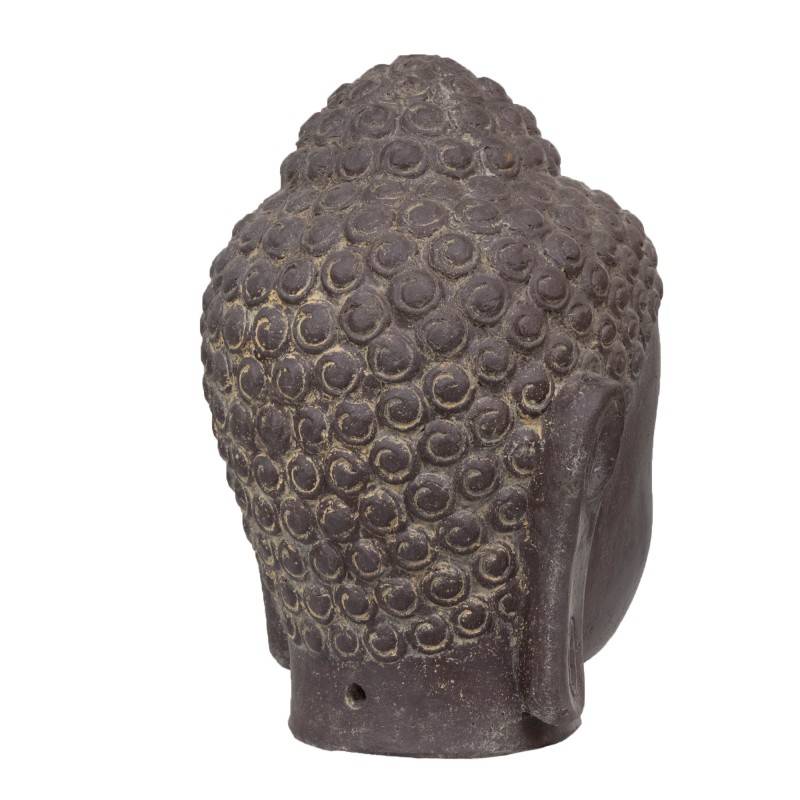 Jardinex - Statue jardin bouddha tête 50 cm - Gris anthracite 50 cm - Jardinex - Image 8