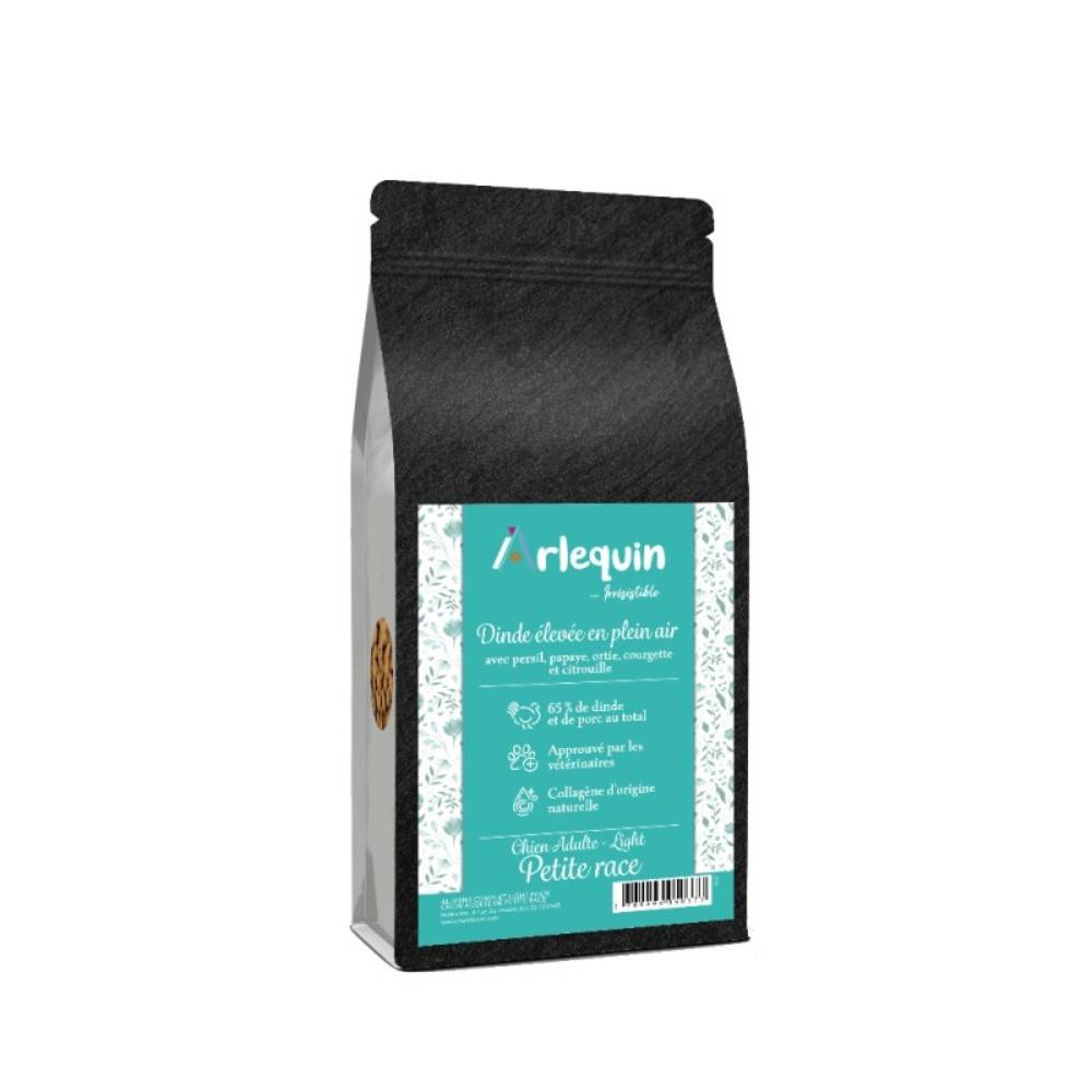 CROQUETTE CHIEN PETITE RACE SUPERFOOD SANS CÉRÉALES ARLEQUIN IRRÉSISTIBLE Dinde élevée en plein air 6 kg - Imagen 1