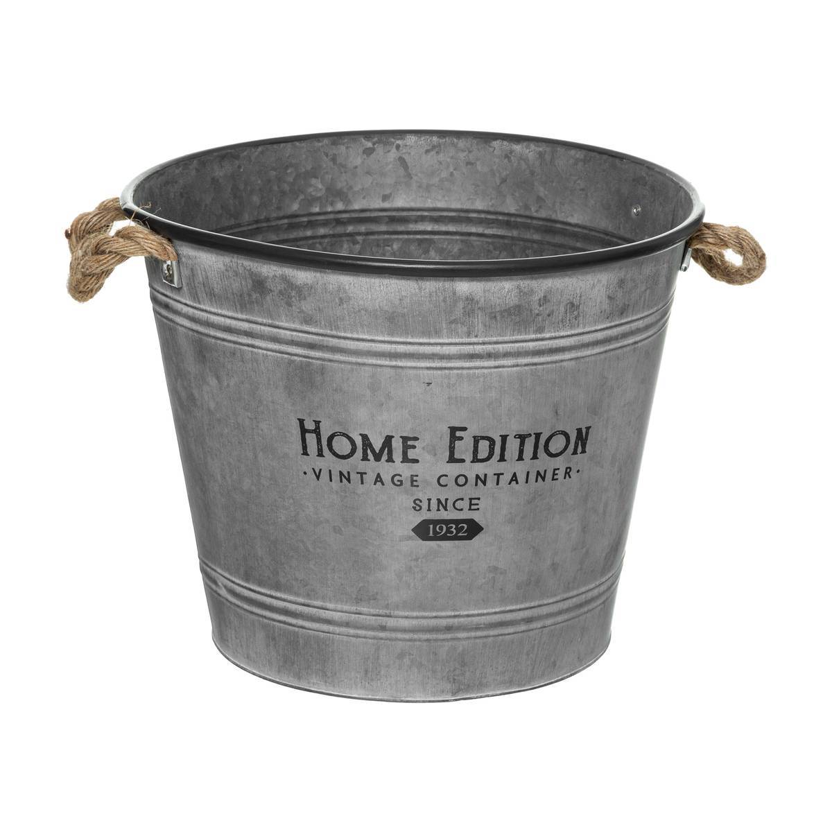 Atmosphera - Pot métal gris 37,5cm - Atmosphera Créateur d'intérieur - Image 1
