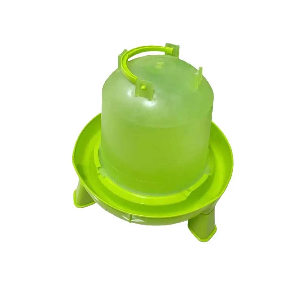 Abreuvoir sur pied avec poignée 5L pour volailles - Vert - Image 1
