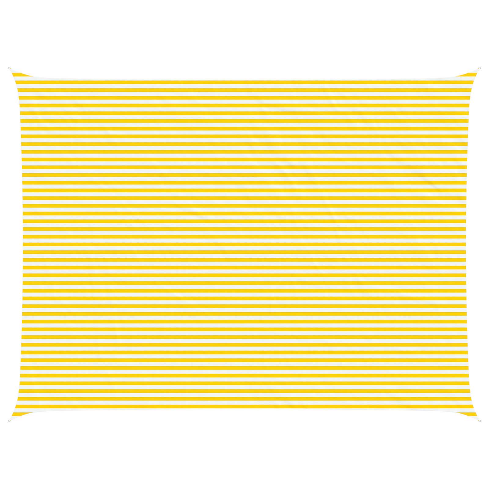 Voile d'ombrage polyester Oxford jaune et blanc 800 x 600 cm - PANGIVO - Image 1