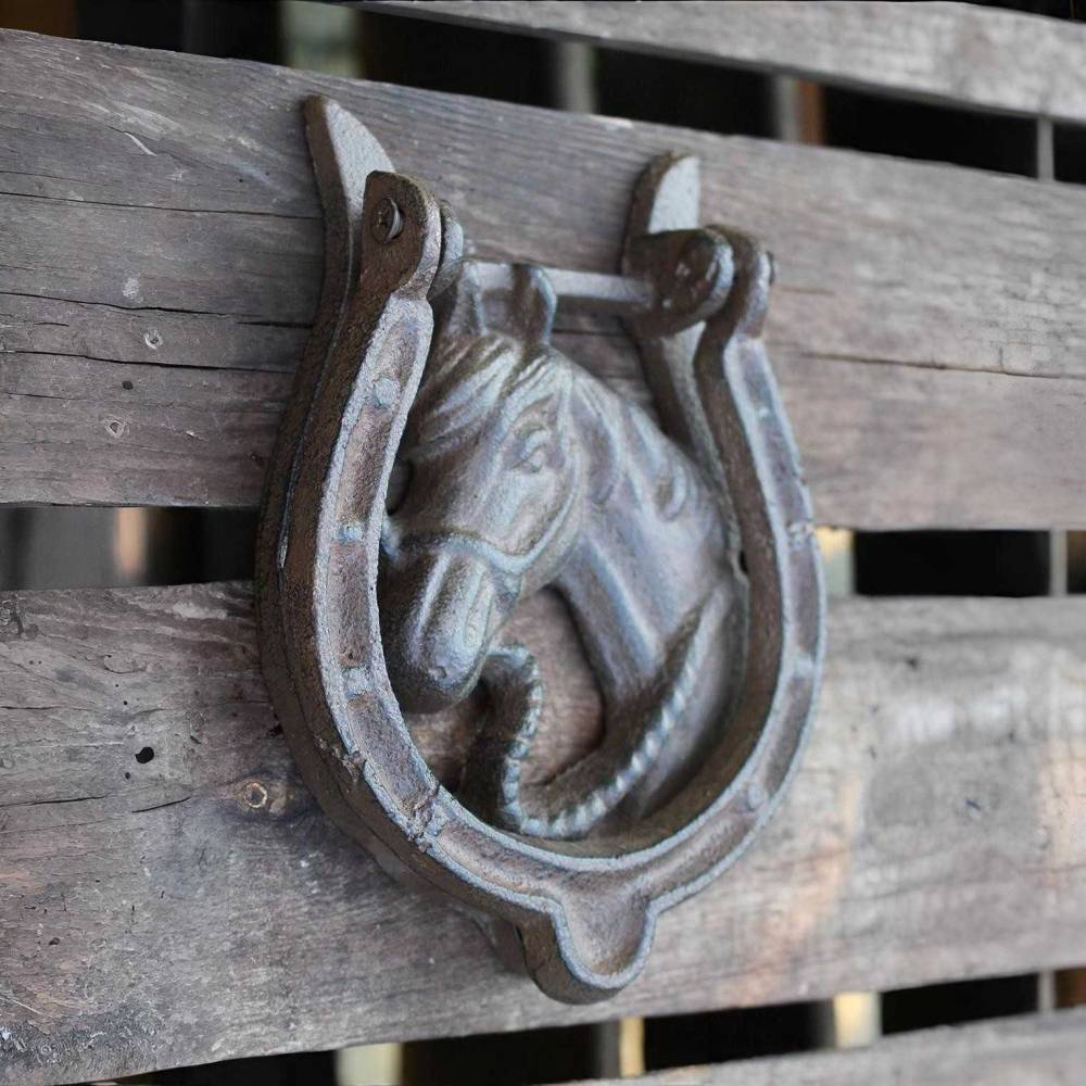 Esschert Design - Heurtoir de porte fer à cheval Best For Boots - Imagen 4