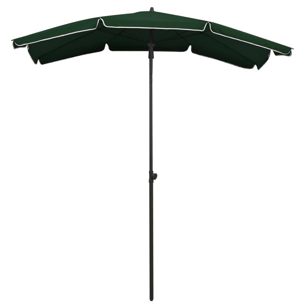 Helloshop26 - Parasol de jardin avec mât 200 x 130 cm vert - Imagen 2