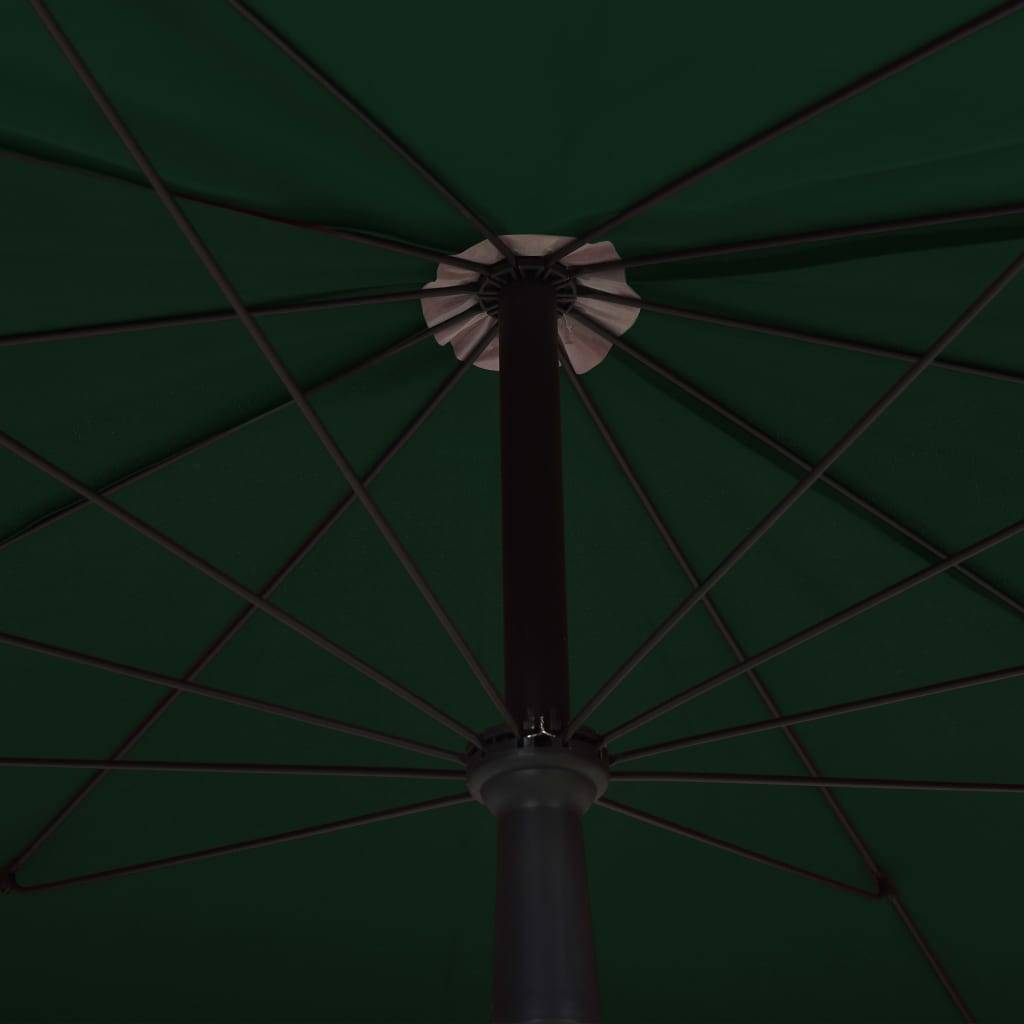Helloshop26 - Parasol de jardin avec mât 200 x 130 cm vert - Imagen 5