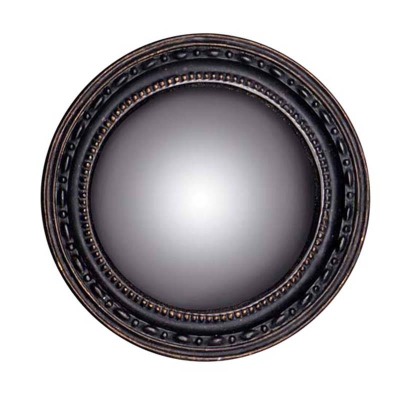 Miroir Rond Sorcière Convexe En Résine Bronze Antique noir 13cm - Image 2
