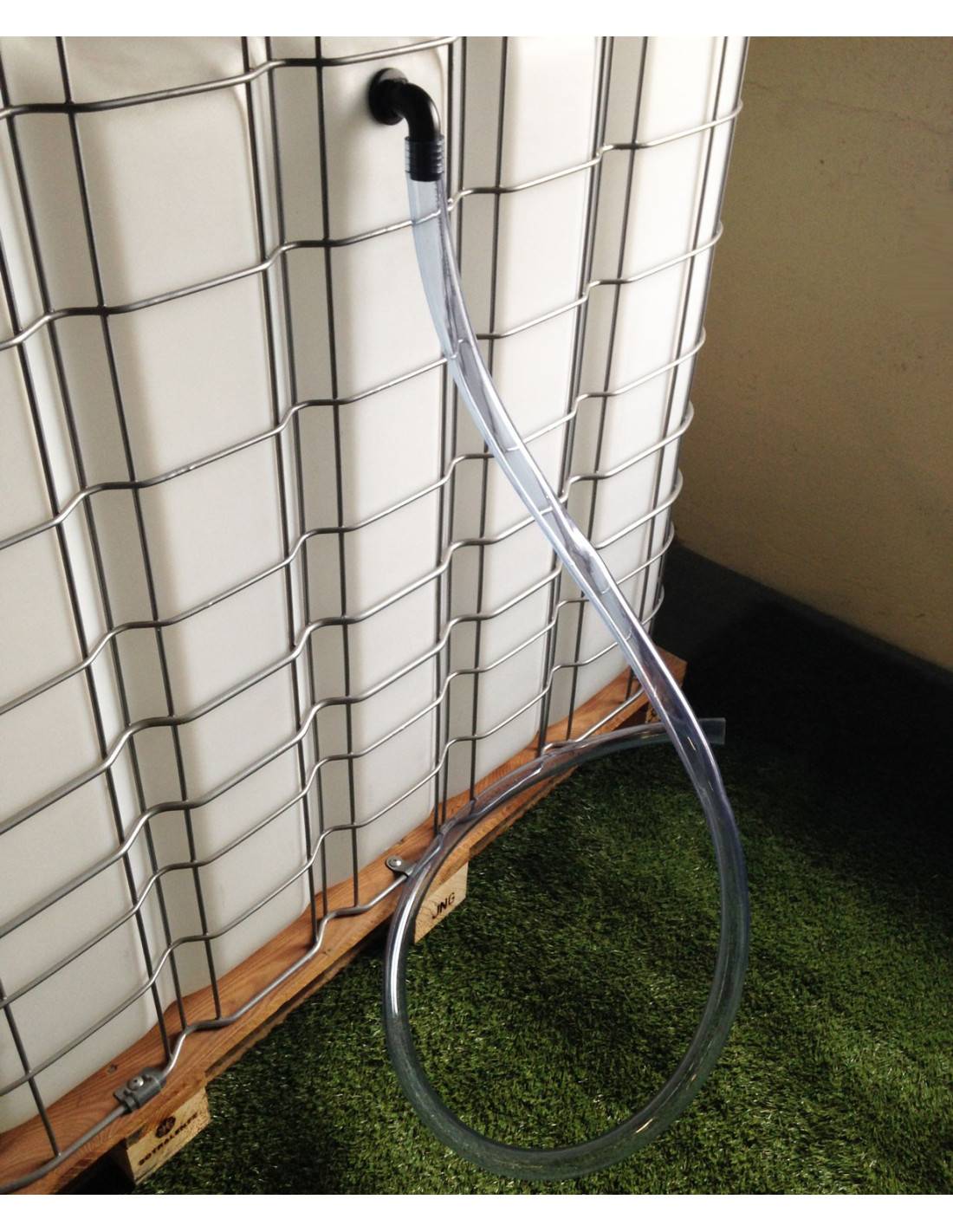 Pack trop-plein cuve eau embout coudé Ø 25 mm + 2M Tuyau - Imagen 2