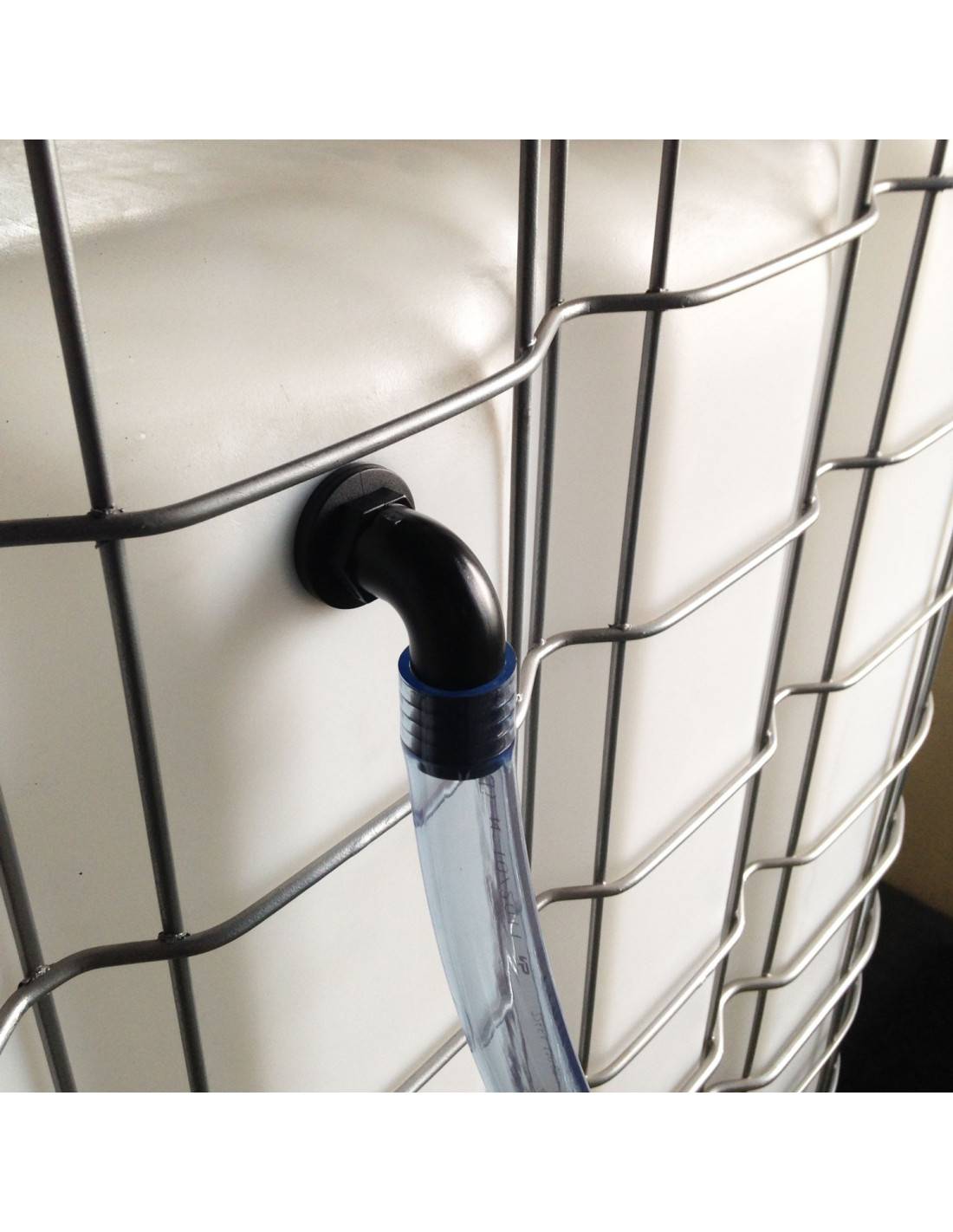 Pack trop-plein cuve eau embout coudé Ø 25 mm + 2M Tuyau - Imagen 1