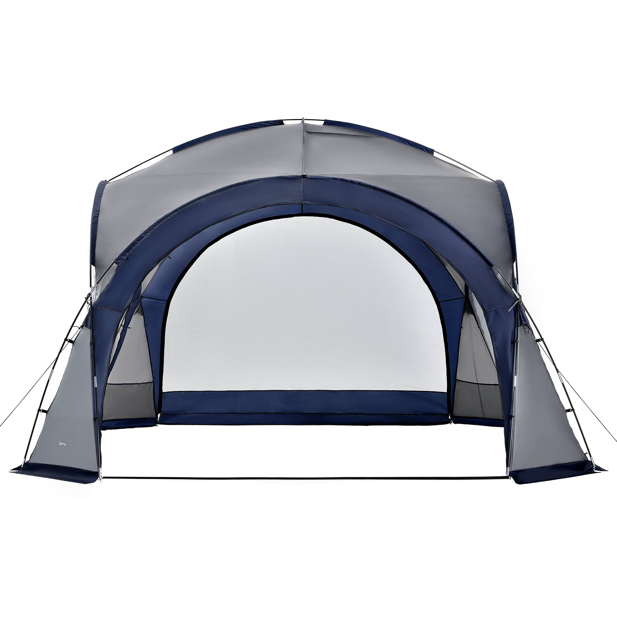 Pro.Tec - Tonnelle de camping Grästorp avec guirlande à 96 LED 345 x 345 x 247 cm bleu [pro.tec] - Imagen 5