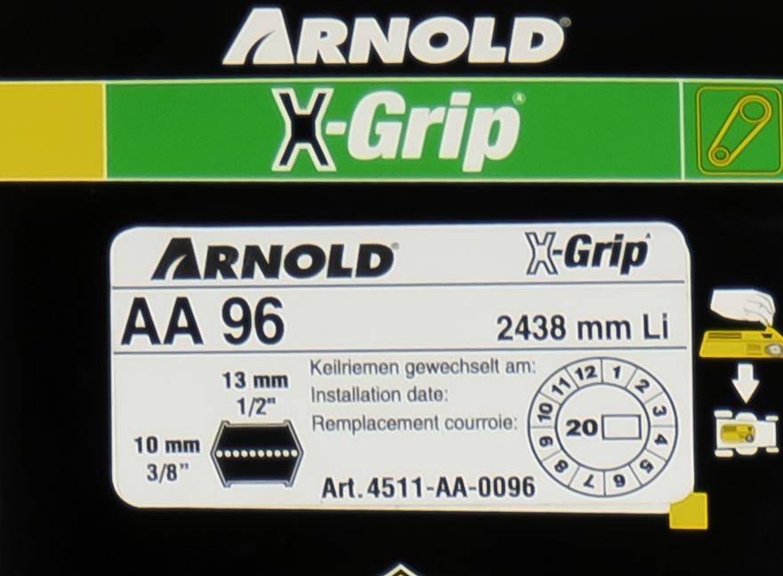 Arnold - Courroie hexagonale X-Grip de type AA 96 Arnold - Imagen 2