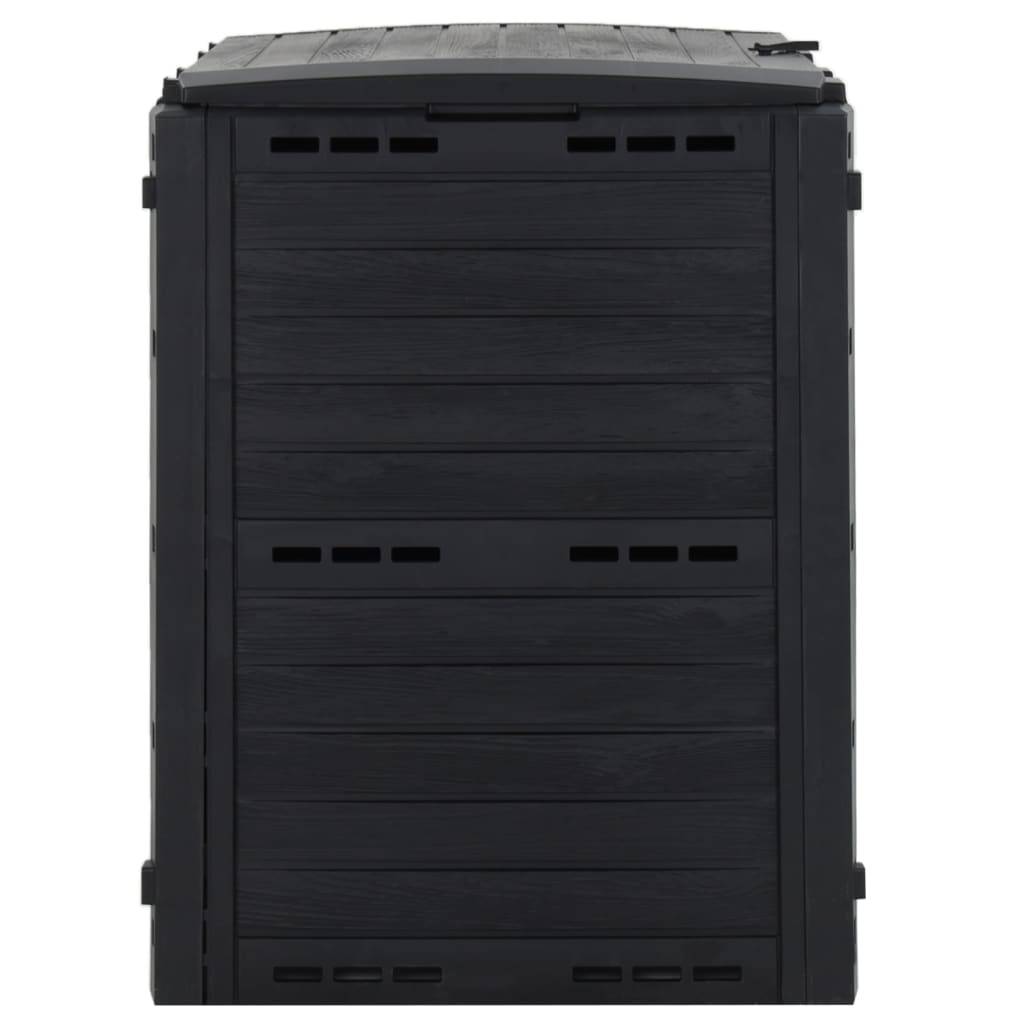 Composteur de jardin 280L en polypropylène pour recyclage déchets organiques Noir – ComfortXL Outdoor Living - Image 3