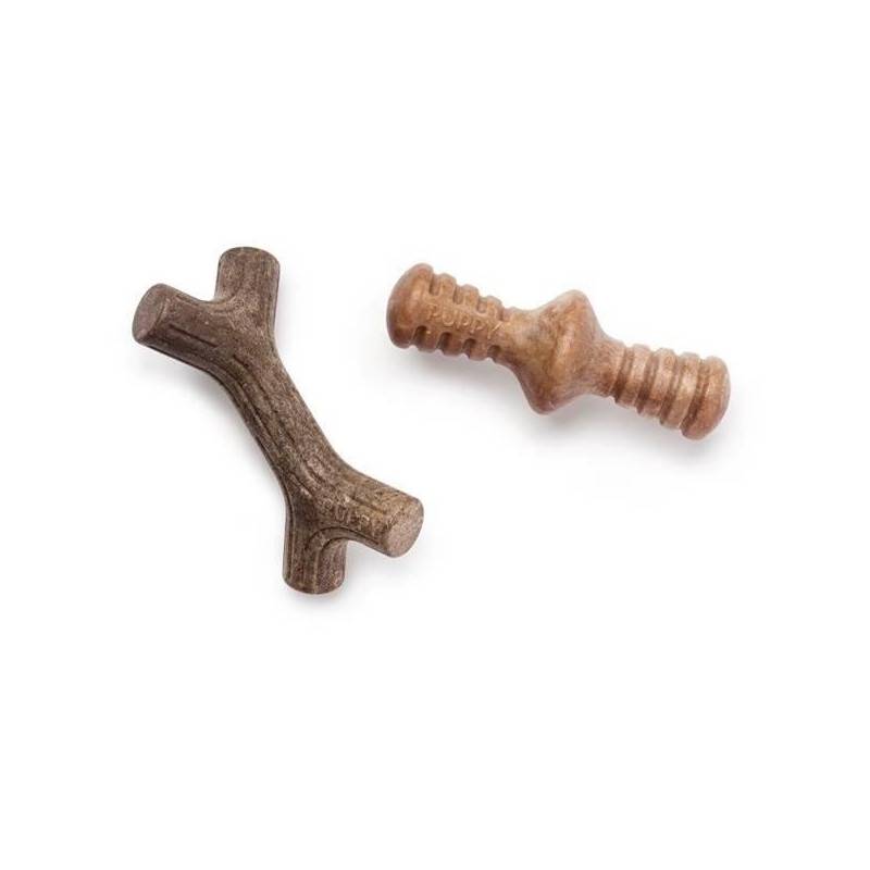 Benebone Puppy Lot De 2 Jouets A Mâcher Pour Chiots Durables Saveur Bacon, Bois D'érable Véritable - Image 2