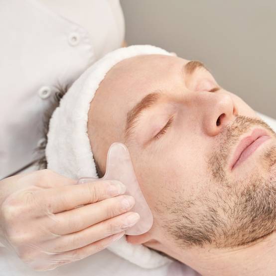 Gua Sha en Quartz Rose Naturel pour Visage et Corps + Masque Yeux Thermothérapie Double utilisation Chaud/Froid - Sun&Sia - Image 3