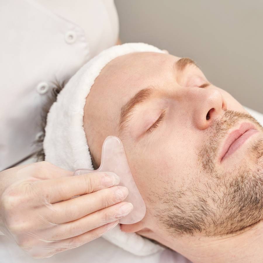 Gua Sha en Quartz Rose Naturel pour Visage et Corps + Masque Yeux Thermothérapie Double utilisation Chaud/Froid - Sun&Sia - Image 3