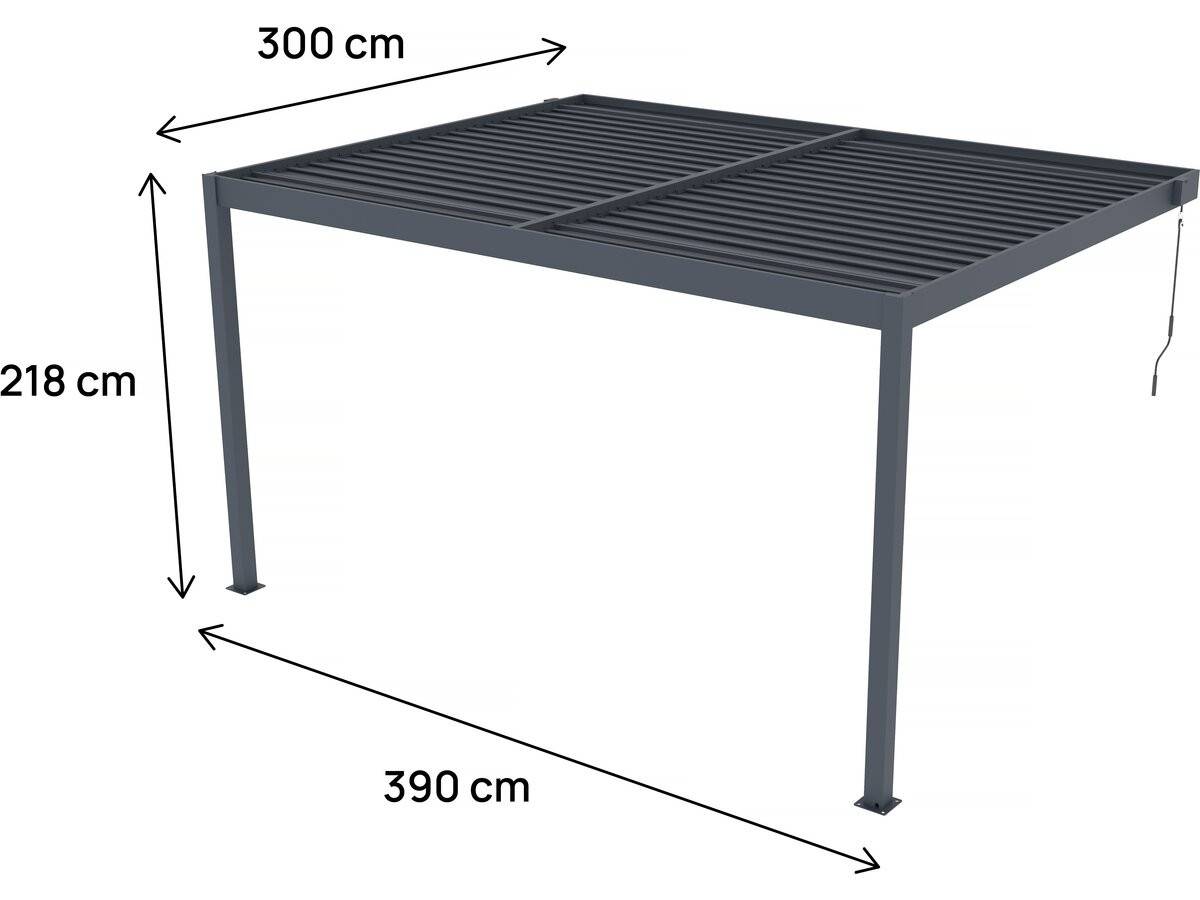 Habitat Et Jardin - Pergola Adossée En Aluminium "windsor" - Gris Anthracite - 3 X 4 M -habitat Et Jardin - Image 4