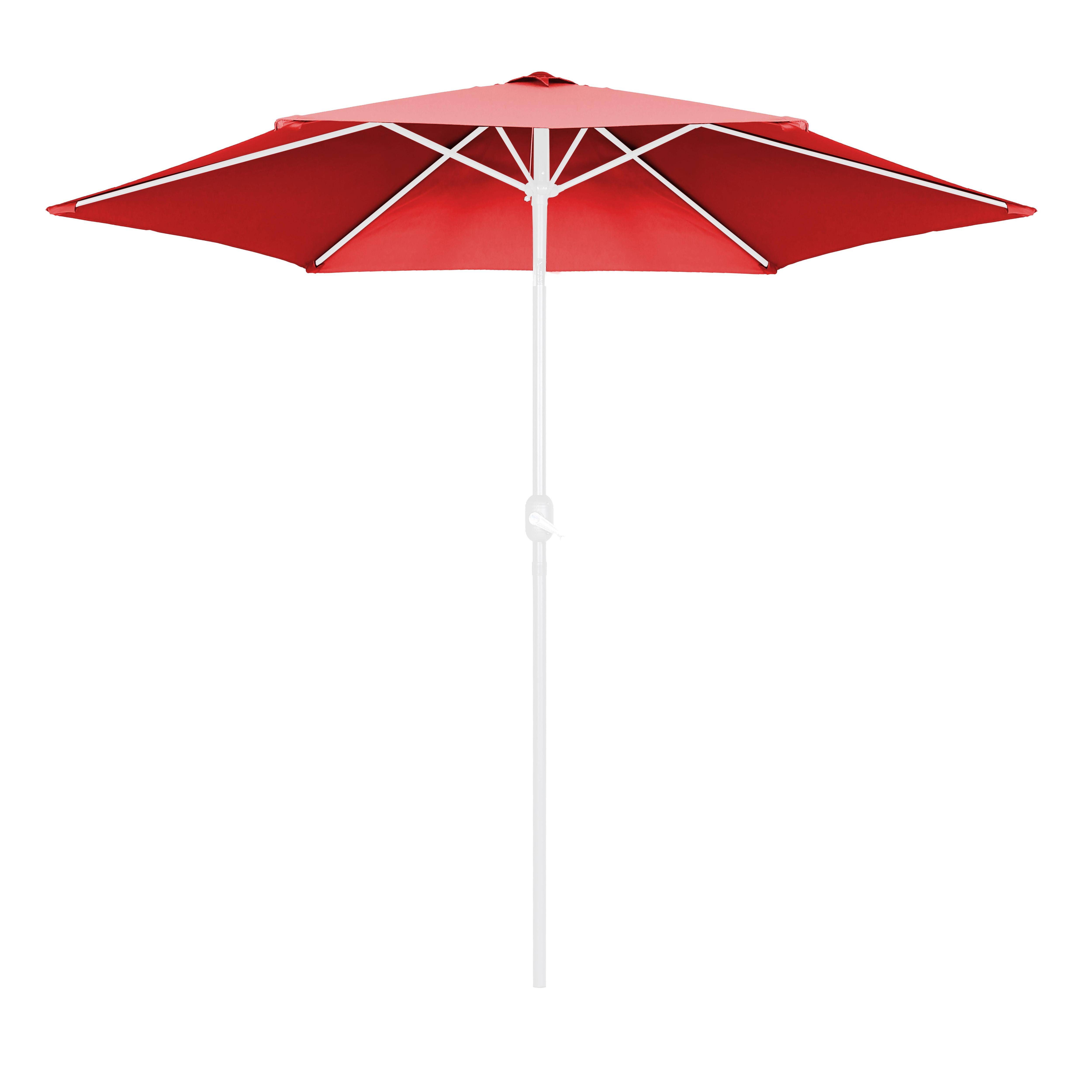 Oviala - Toile pour parasol droit 3m rouge Matera - Oviala