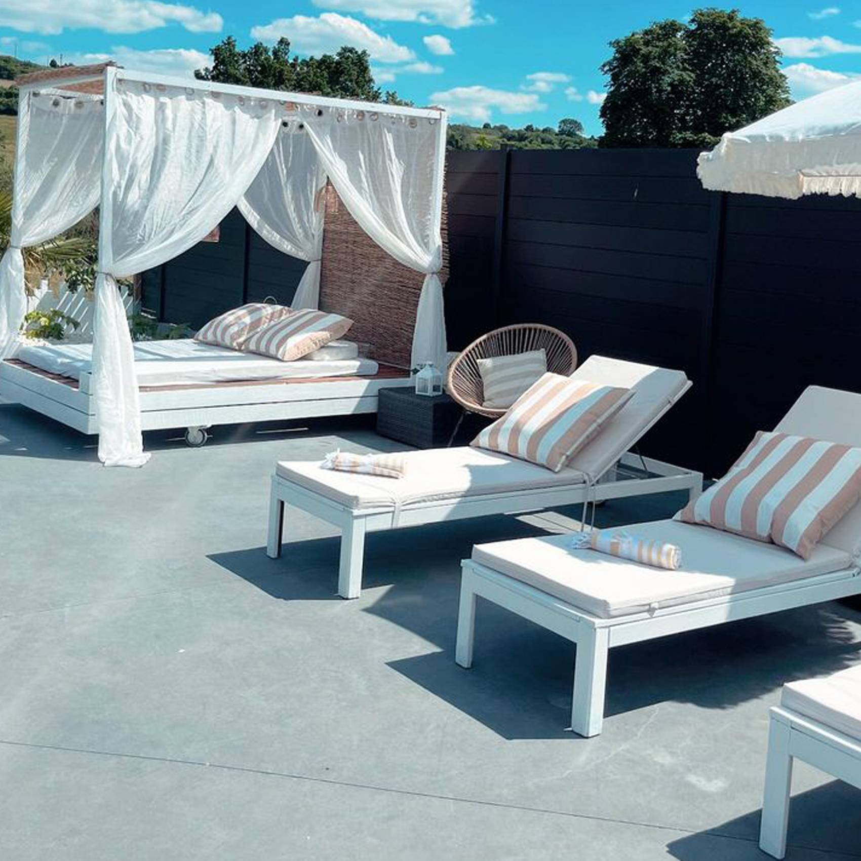 Home Maison - Matelas Bain de soleil extérieur imperméable MINORQUE - HOME MAISON - Polyester - Ecru - Imagen 3