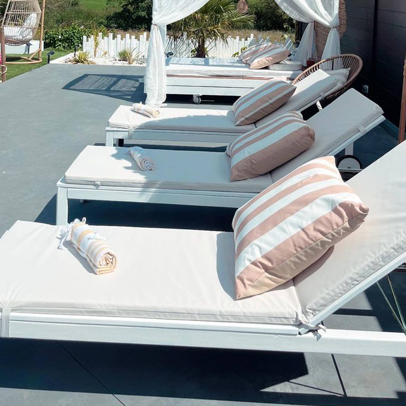 Home Maison - Matelas Bain de soleil extérieur imperméable MINORQUE - HOME MAISON - Polyester - Ecru - Imagen 4