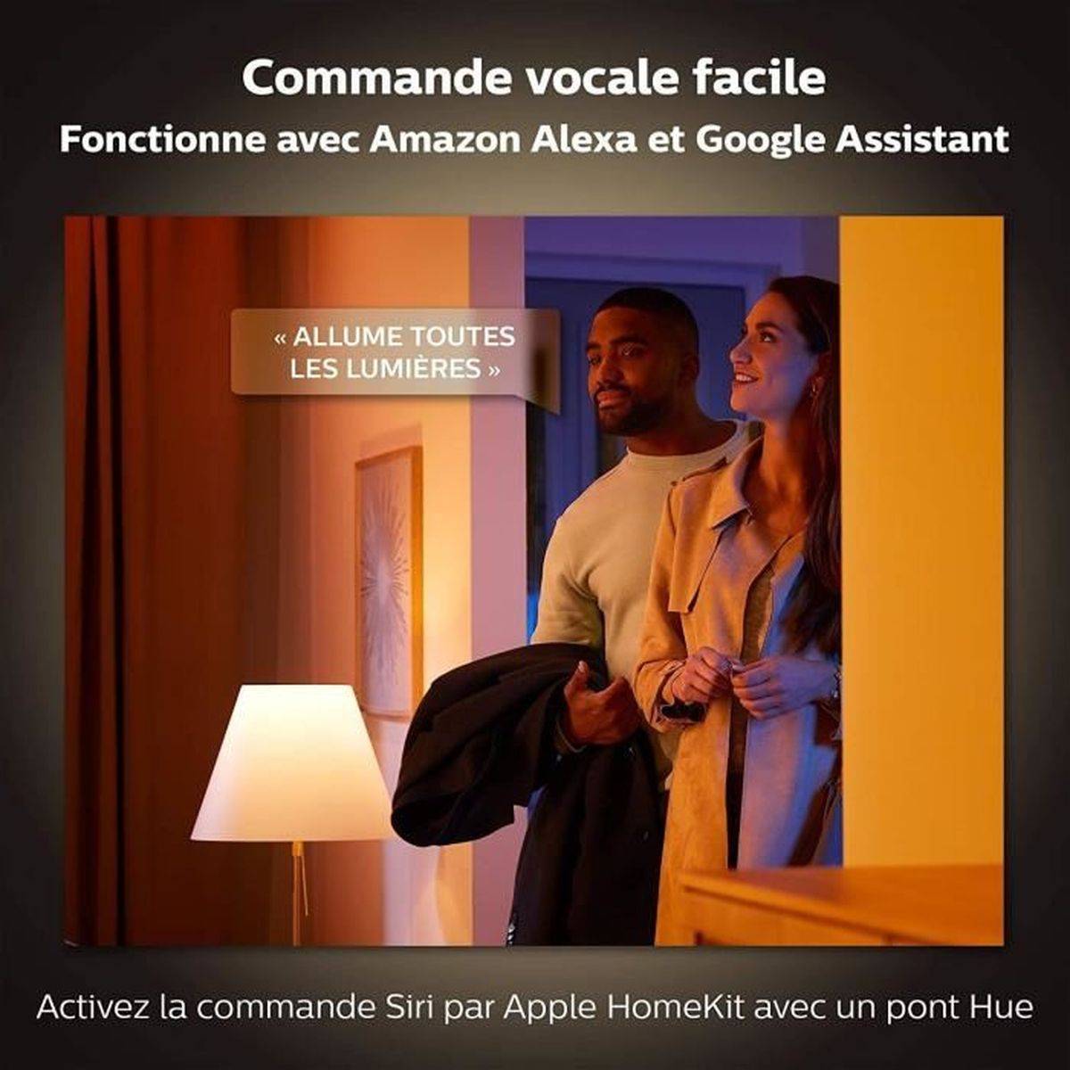 Philips - Lampe de table connectée Philips Hue Iris, éclairage blanc et coloré, projection murale, Bluetooth et Hue Bridge - PHILIPS HUE - Image 4