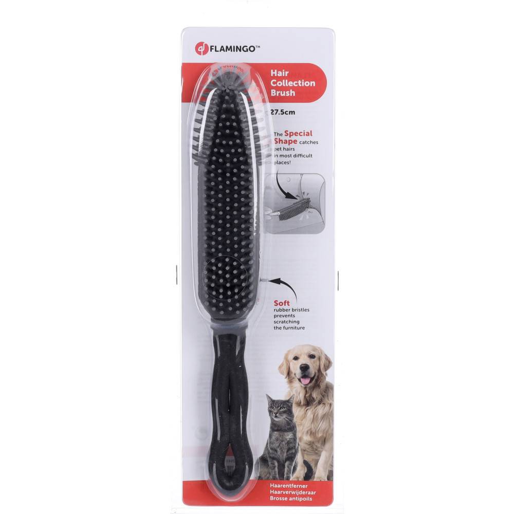 Brosse anti-poils AFRA  27.5 x 5 x 3.5 cm tête triangulaire, pour animaux. - Imagen 5