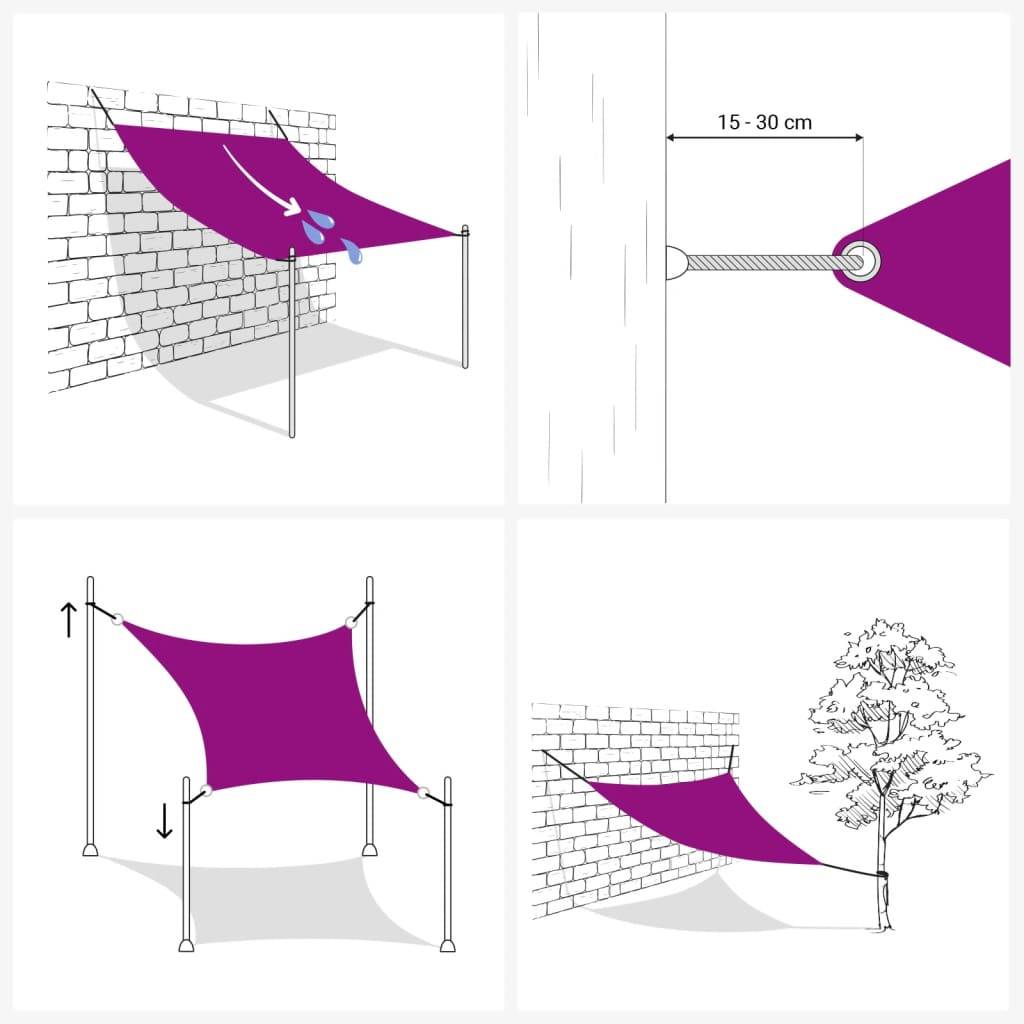 Maison Chic - Voile d'ombrage - Voile solaire 160 g/m² Anthracite 3x4x5 m PEHD - Meuble Pro - Imagen 4