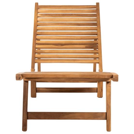 Chaise Longue "S" Teck Massif Pliable Jardin – ComfortXL Outdoor Living - Image 2