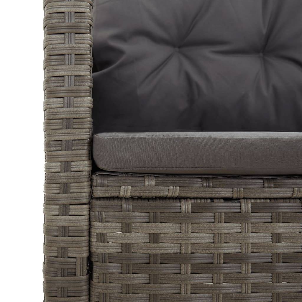 Vidaxl - Canapé d'angle inclinable avec coussins gris résine tressée vidaXL 362182 - Imagen 4