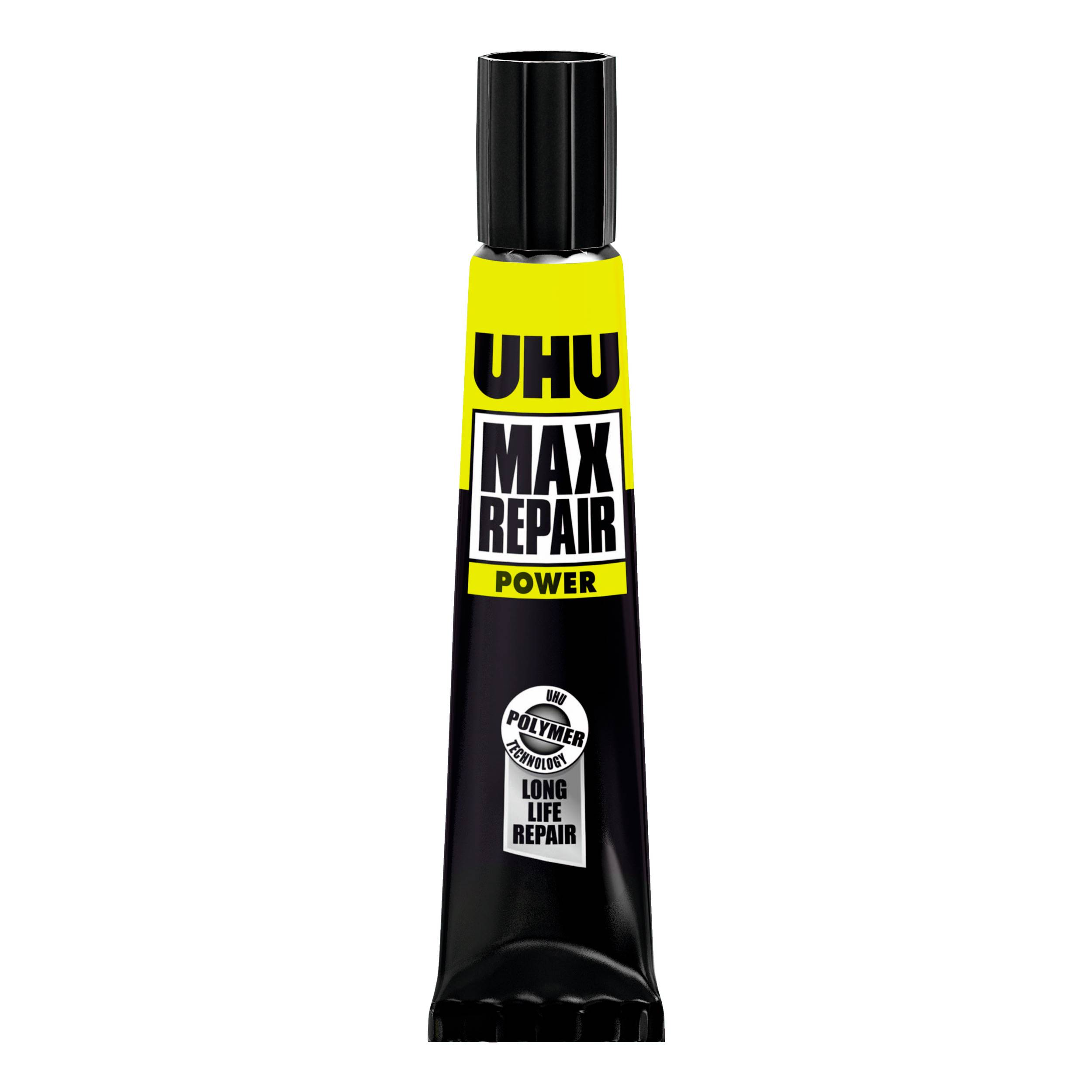 UHU Max Repair power - Colle extra puissante et flexible, transparente, idéale pour les chaussures, le caoutchouc, le cuir, tube 20g - Image 2