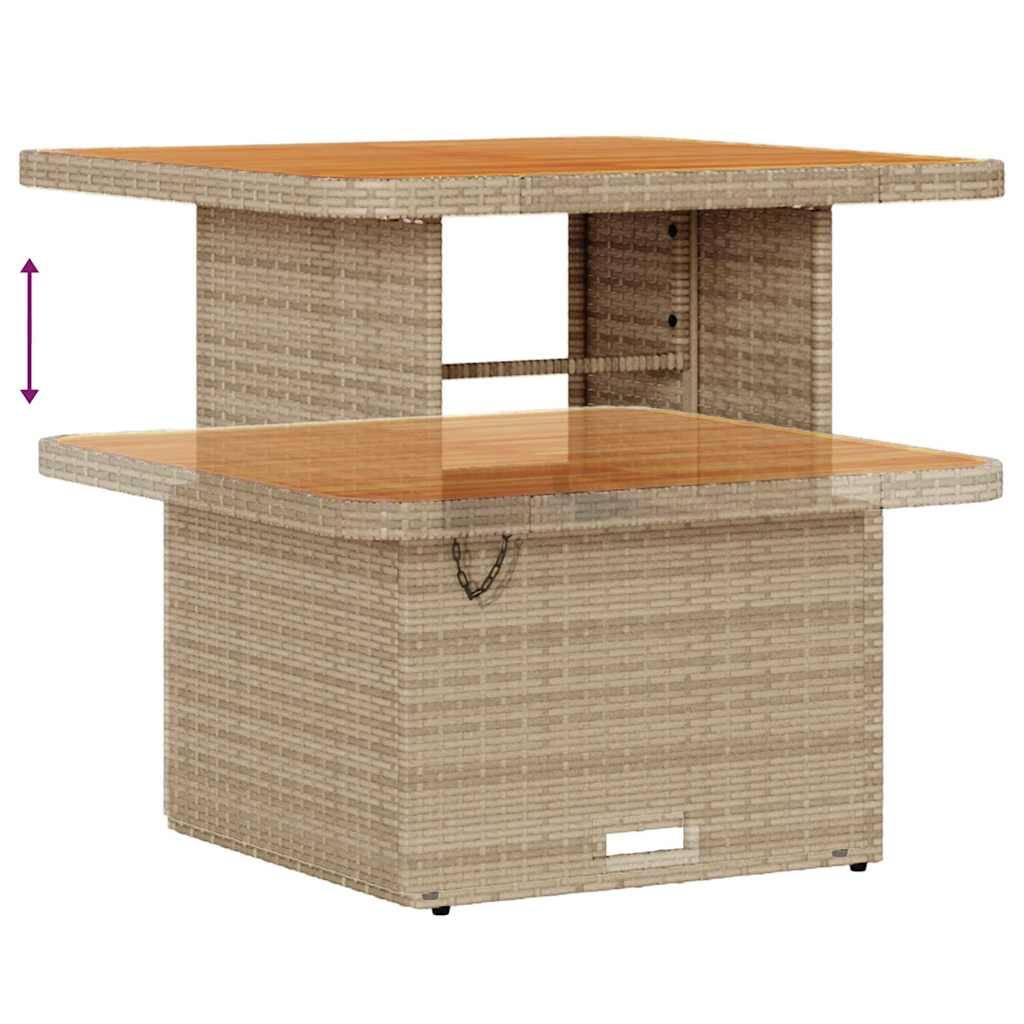 Canapé Terrasse 13 Pcs Poly Rattan & Acier Style Naturel et Moderne Beige et Gris Clair – ComfortXL Outdoor Living - Image 6