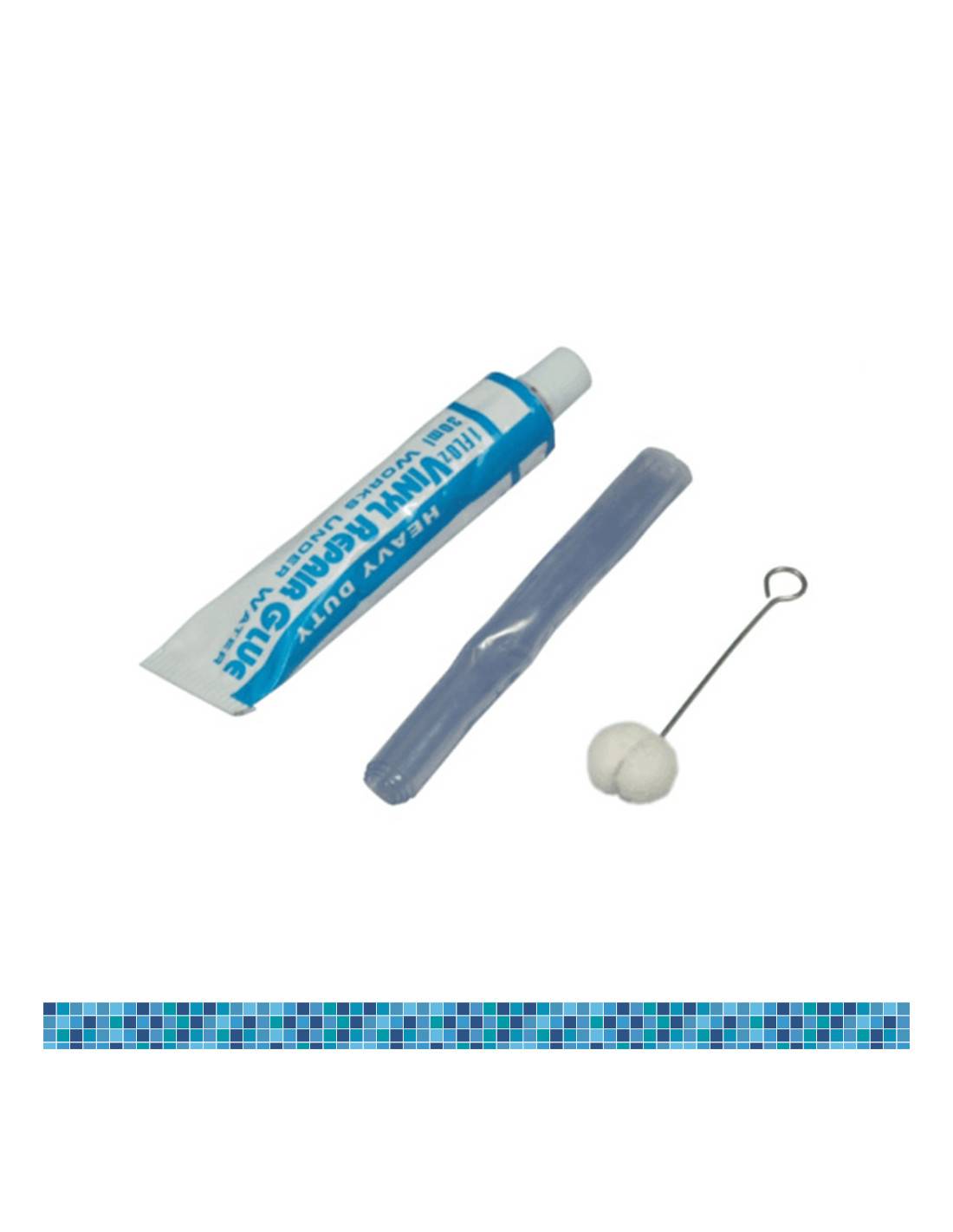 Kit de réparation pour piscine 4 patchs et colle - 81100 - Image 2