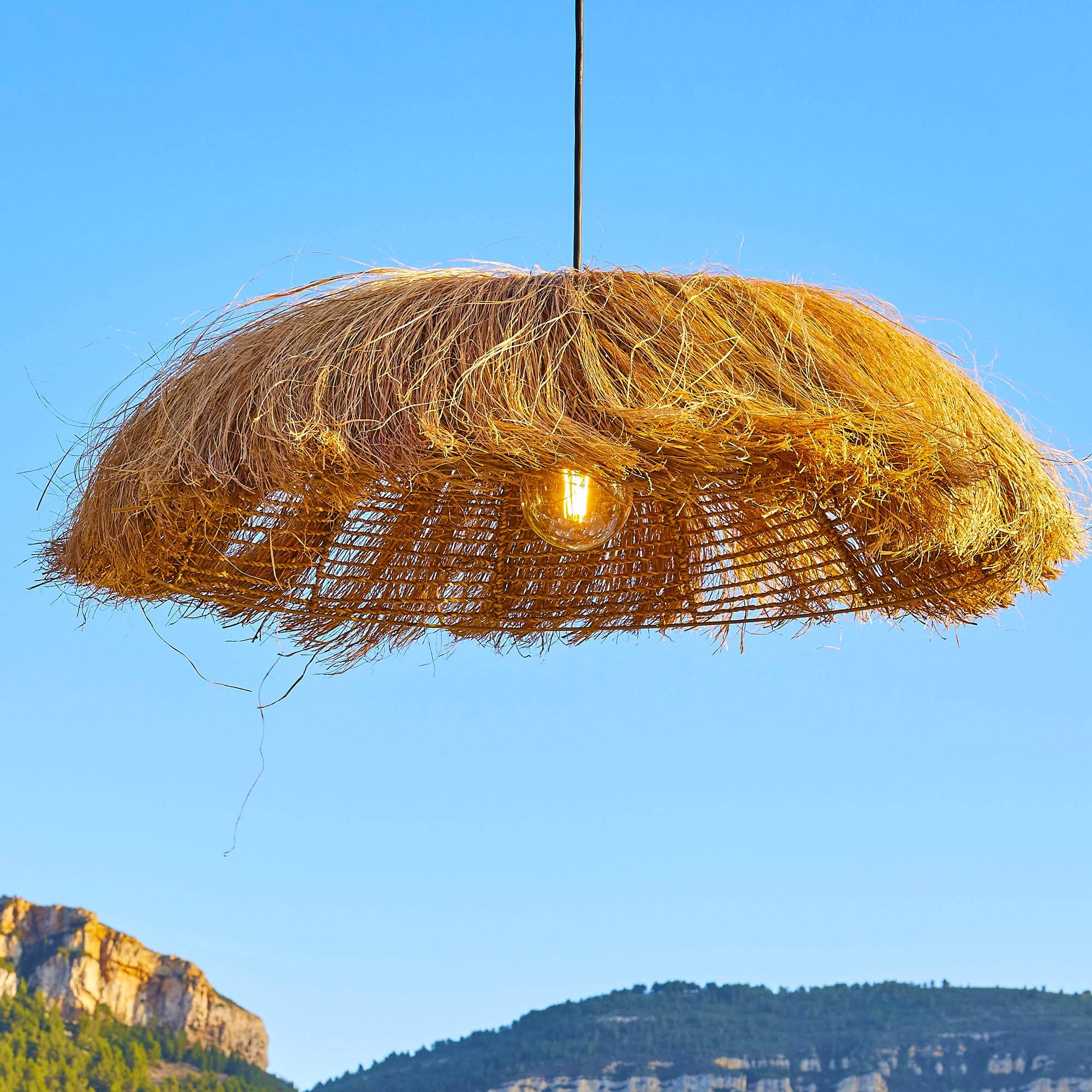 Lumisky - Suspension HAVANA Extérieure Herbe Marine et Jute D75cm - Imagen 2