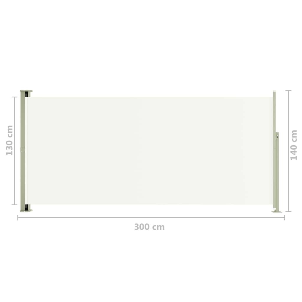 Helloshop26 - Auvent paravent store brise-vue latéral rétractable de patio jardin terrasse balcon protection visuelle écran 140 x 300 cm crème - Imagen 6