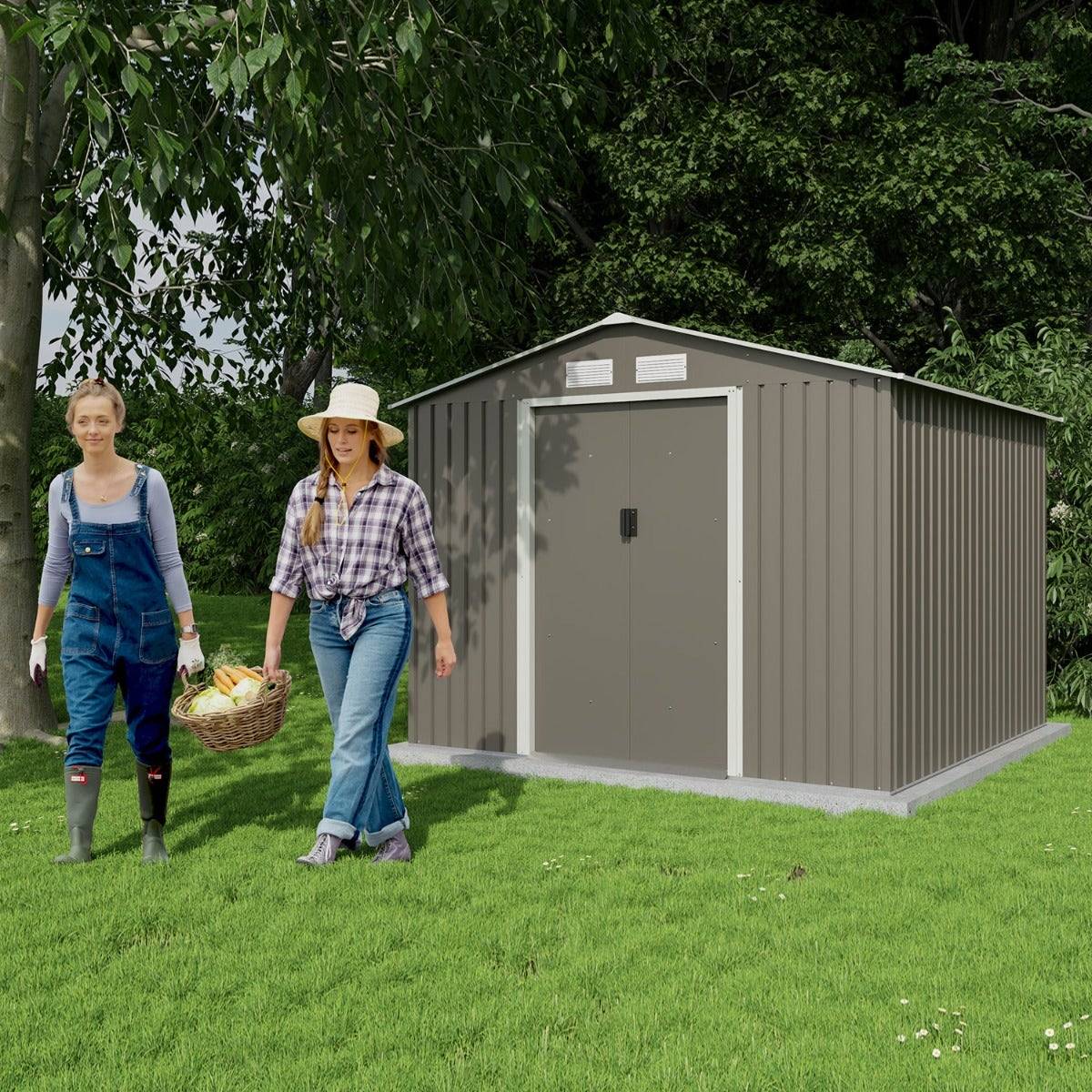 Trigano Jardin - Abri de jardin métal 5,8 m2 + kit d'ancrage - Image 4