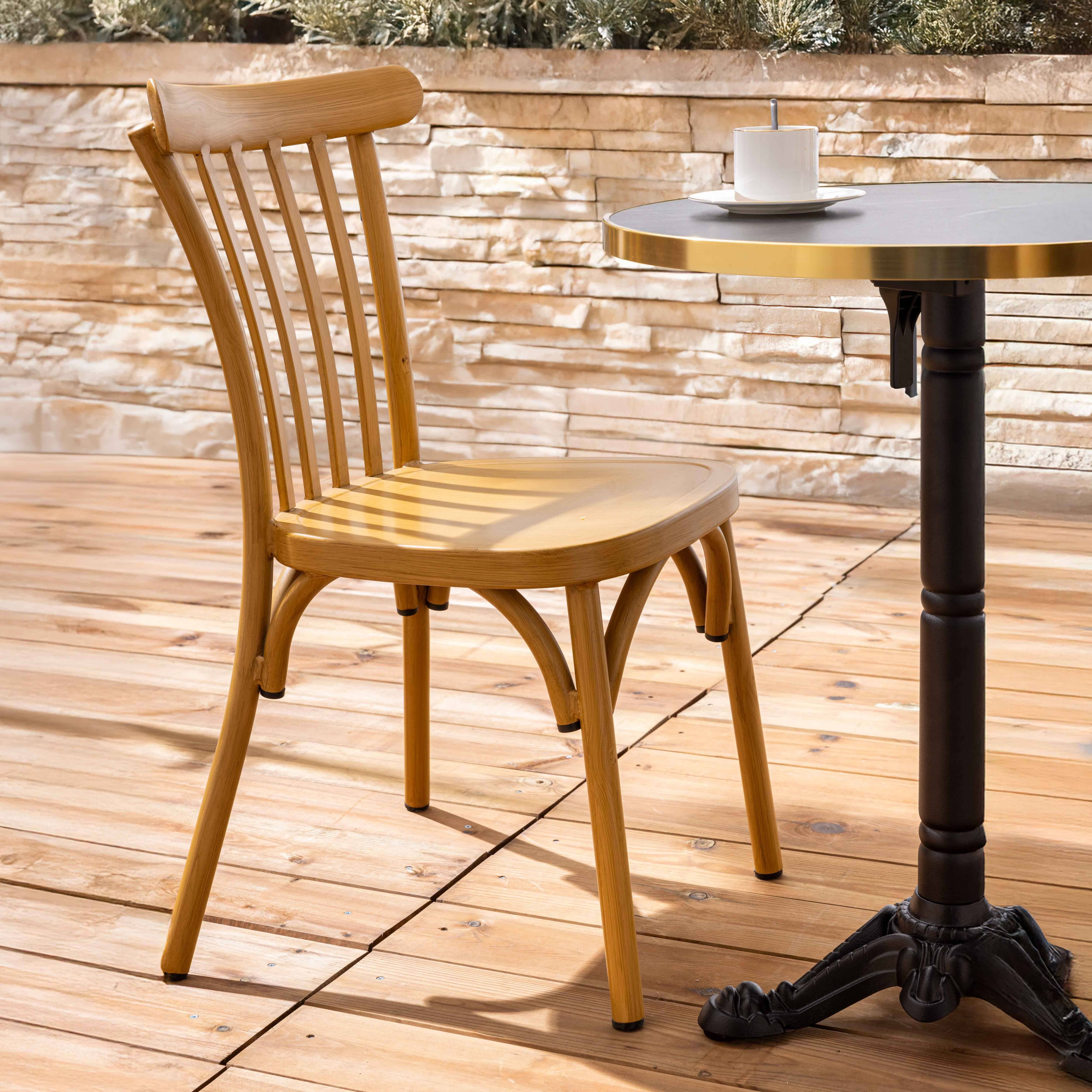 Oviala - Chaise de terrasse en aluminium bois Braga - Oviala - Image 4