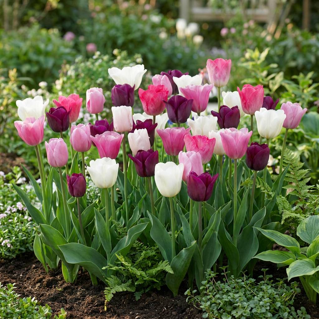 La Green Touch - Tulipe en mélange pastel - 12 bulbes - calibre 11/12 - Image 2