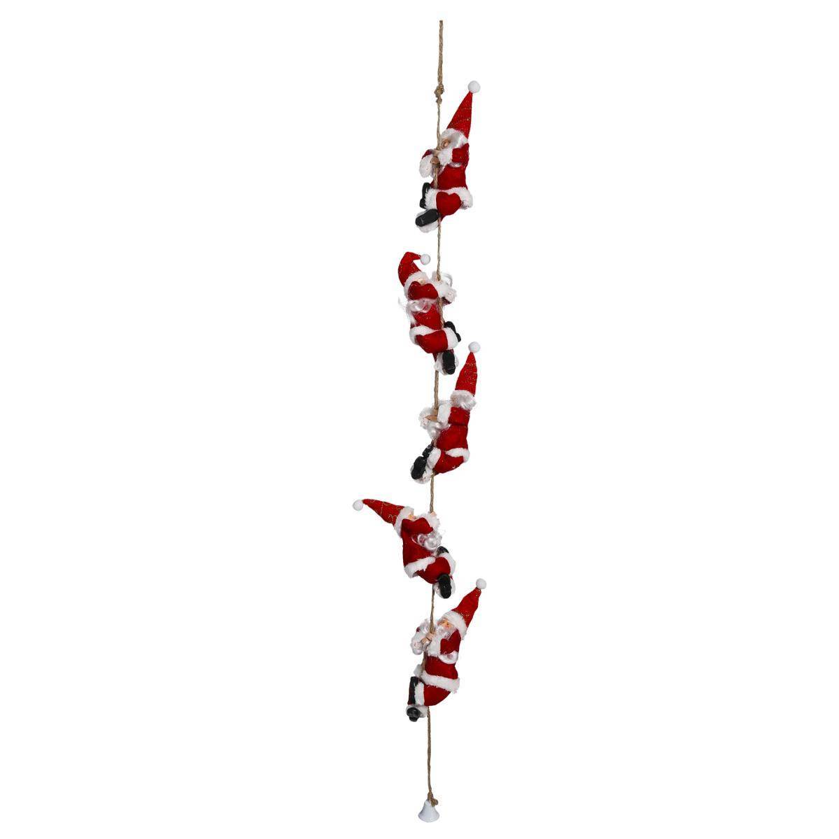 Guirlande Pères Noël grimpeurs en plastique 110cm ATMOSPHERA CREATEUR D'INTERIEUR - Image 1