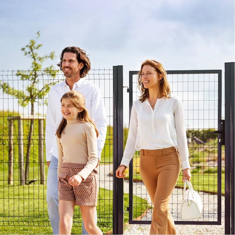 Portillon grillagé en acier galvanisé maille 100 x 50 L 1m20 x 1m00 Vert - Easy Clôture - Imagen 4